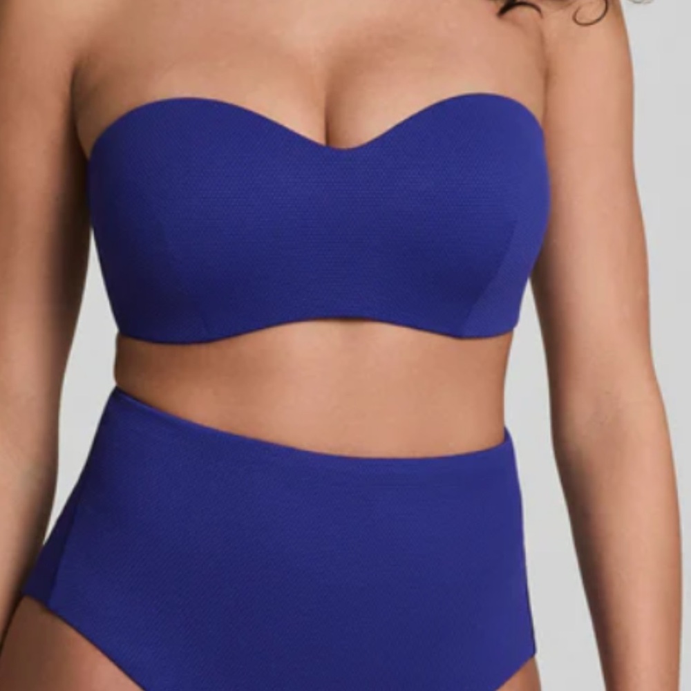 SPANX Vibrant Blue Strapless Swim Set